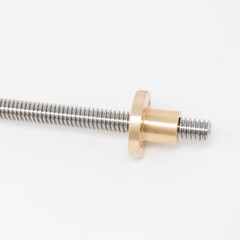 1/2-10 Stainless Steel ACME Threaded Rod Lead Screw w/ Brass Nut 12″ 24″ 36″ 48″