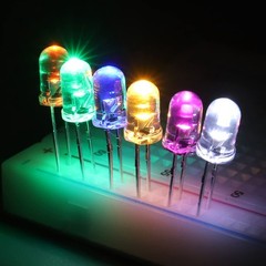 BOJACK 500pcs 5mm LED Diode Lights 5 Color Assorted Kit Bright Lamp Components