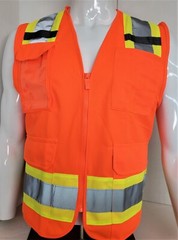 FX HIGH VISIBILITY Surveyor Two Tone Safety Vest Solid front & Mesh back