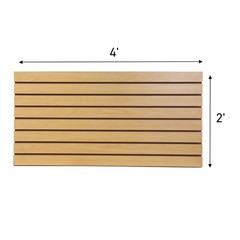 4 ft x 2 ft Horizontal Maple Slatwall Easy Panels (24″H x 48″L) – Pack of 2