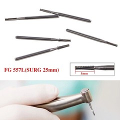 Dental Long Surgical Burs FG #557L 25mm Shank Tungsten Carbide Midwest USA