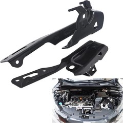 2PCS Hood Hinge Set Black Steel Replacement for 2016-2021 Civic 60120TBAA00ZZ 60