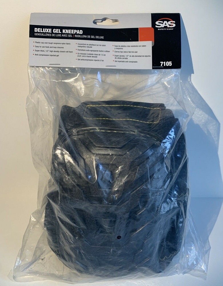 SAS Safety Corp Deluxe Gel Kneepad 7105 – Black
