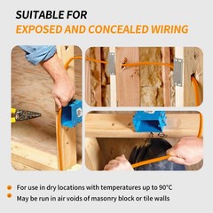 10/2 NM-B Cable 100FT w/Ground Solid Copper 600V UL Listed Orange Jacket