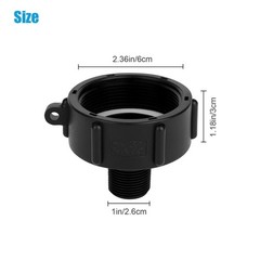2PCS 275 330 G IBC Tote Adapter 2″ NPT (NPS) Fine Thread x3/4 Male Garden Hose