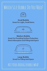 Bubble Wrap Roll 175ft 3/16 Perforated Cushioning Small Bubble Wrap Sheets 175ft