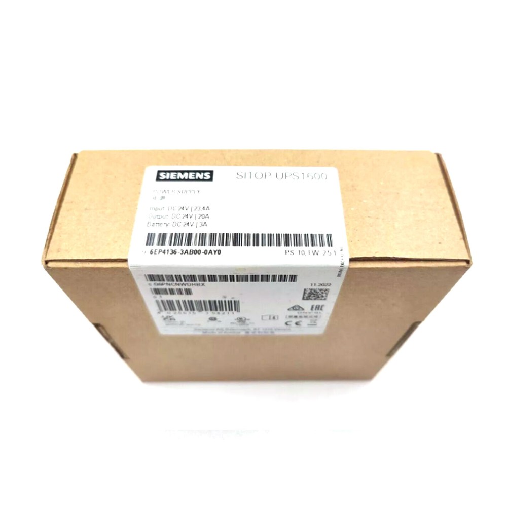 Siemens 6EP4 136-3AB00-0AY0 SITOP UPS1600 6EP4136-3AB00-0AY0 Power Supply New