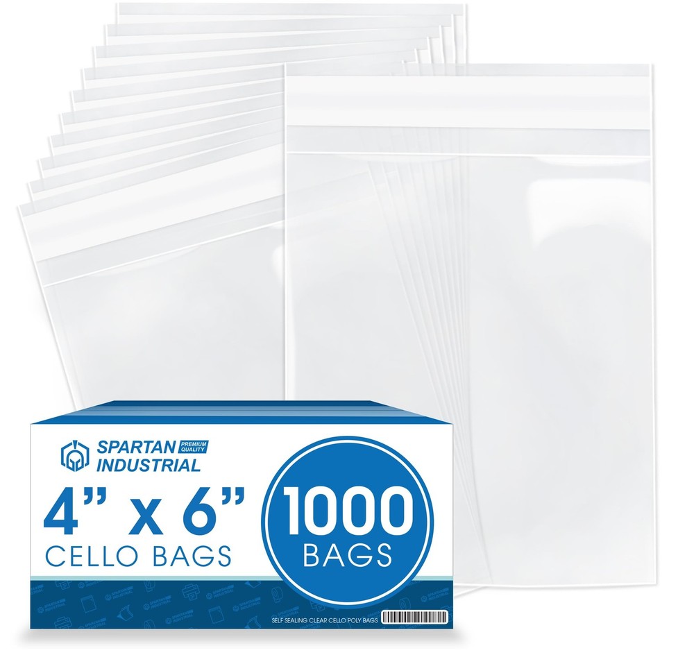 – 4″ X 6″ 1000 Count Crystal Clear Resealable Cello Poly Bags for Bracelet Pa…
