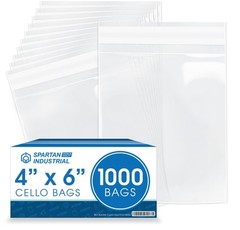 – 4″ X 6″ 1000 Count Crystal Clear Resealable Cello Poly Bags for Bracelet Pa…