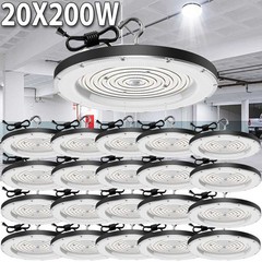 20 Pack 200W UFO Led High Bay Light Commercial Industrial Warehouse Shop Lights