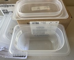 Lot of 6 Sets CAMBRO 1/9 size Food Pan 94PP190 & Food Pan Lid Cover 90PPCWSC190