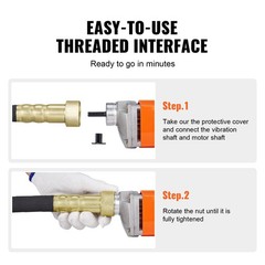 VEVOR Handheld Electric Concrete Vibrator 800W 6.6 feet Shaft Air Bubble Remover