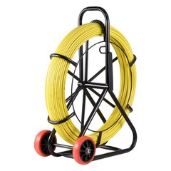 5/16in Duct Rodder Fish Tape Fiberglass Reel Wire Cable Puller Duct Rodde 492ft