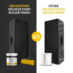 GRANOTONE Speaker Paint Black 1 Gallon Texture Coating for Speaker Cabinets,