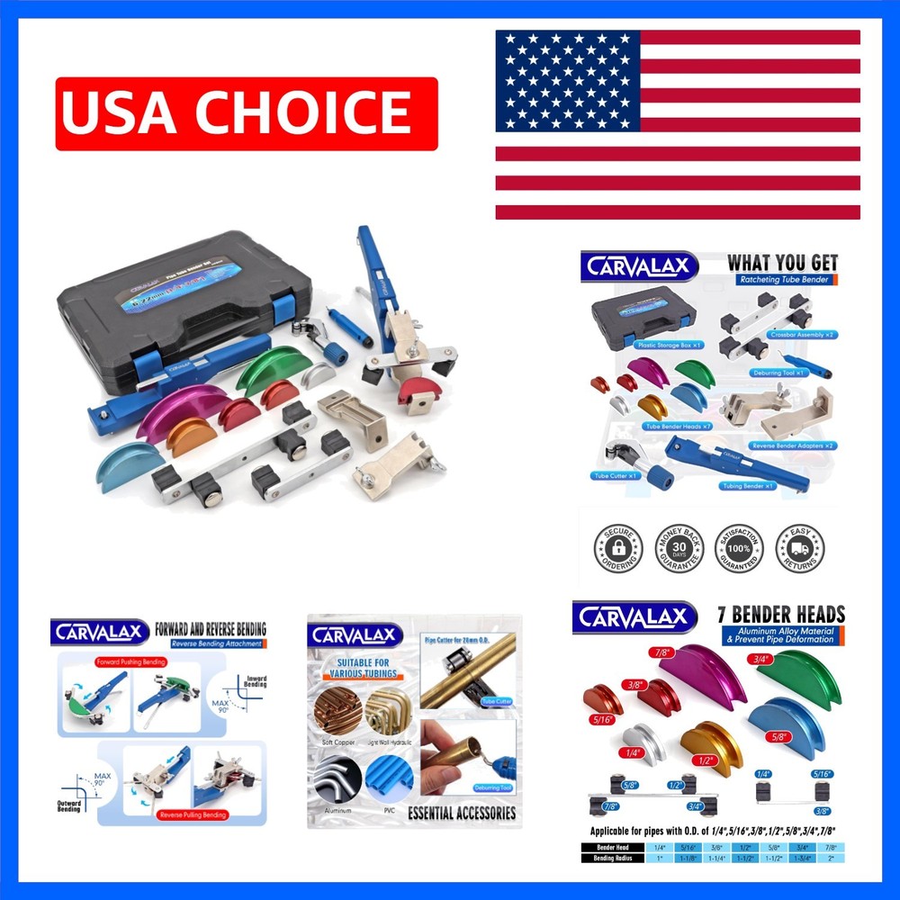 Professional-grade Tube Bender Kit with Cutter & Deburring Tool, Portable Design