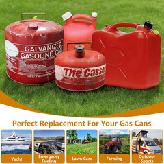 No Cap Gas Can Spout with Rubber Stopper with Eagle & Jerry Cans 1.5, Missing Ca