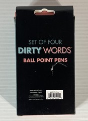 Yes! Designs Funny Dirty Words Ballpoint Pens For Adults Set of 4, New Open Box