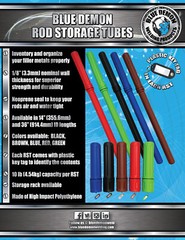 Rod Storage Tubes 36″ Blue Demon 2 Packs (black)