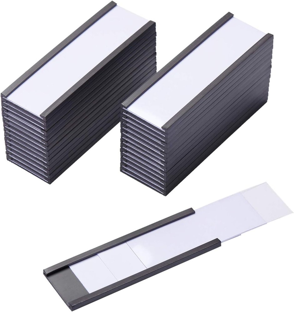 200 Pieces Magnetic Label Holders with Magnets Data Card Holders…
