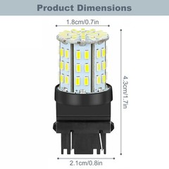 4x 3157 3057 3357 LED Bulbs 64 SMD 50,000 Hours 6000K White for Reverse Lights