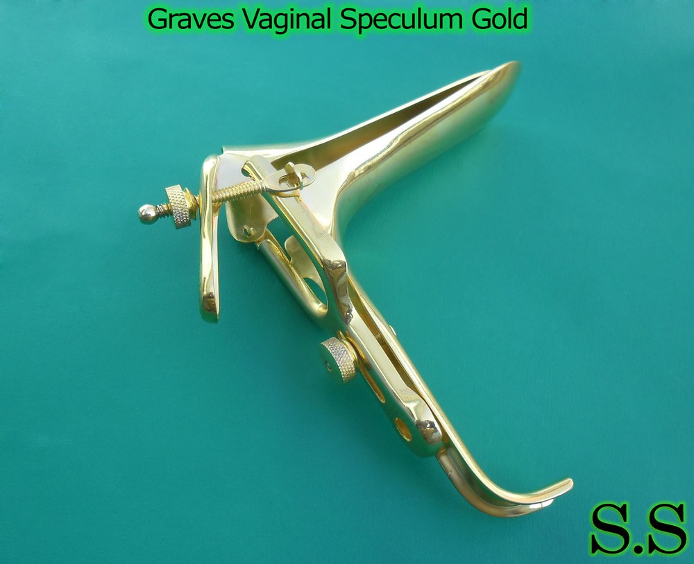 Graves Vaginal Speculum Full Gold Medium OB/Gynecology Instruments
