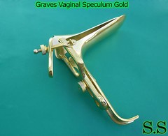 Graves Vaginal Speculum Full Gold Medium OB/Gynecology Instruments
