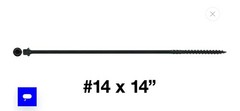 #14×14” 14in Olylog Black Timber Log Landscaping Wood Screws Exterior Coated New