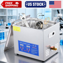 10L Ultrasonic – 240W, 40kHz, Digital Timer & Heater, Heavy-Duty Lab Cleaner