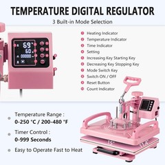 8 in 1 Heat Press Machine 12×15 in Sublimation Transfer T-shirt w/ 30OZ Tumblers