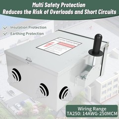 200-Amp, 3 Pole 120 V/240 V Generator Transfer Switch, 48,000 W Manual Transfer