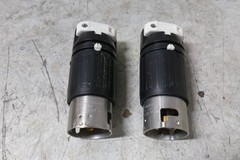 Hubbell CS6365C 2 Pk 125/250VAC 50 A Current Rating Straight Locking Plug