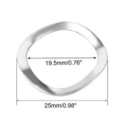 uxcell 10Pcs 0.77″ x 0.98″ x 0.01″ 304 Stainless 19.5mmx25mmx0.3mm, silver
