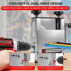Manual Wire Stripping Machine 6 Channels 3-17mm Drill Powered Cable Stripper