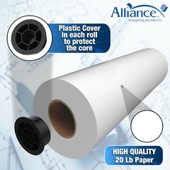 Alliance Wide Format Paper 36” x 300′, 92 Bright, 20lb – 100 Rolls with 2″ Core