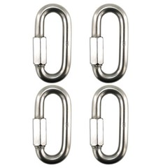 4PCS M8 5/16 Inch Quick Link Chain Connector Stainless Steel 316 Quick Links