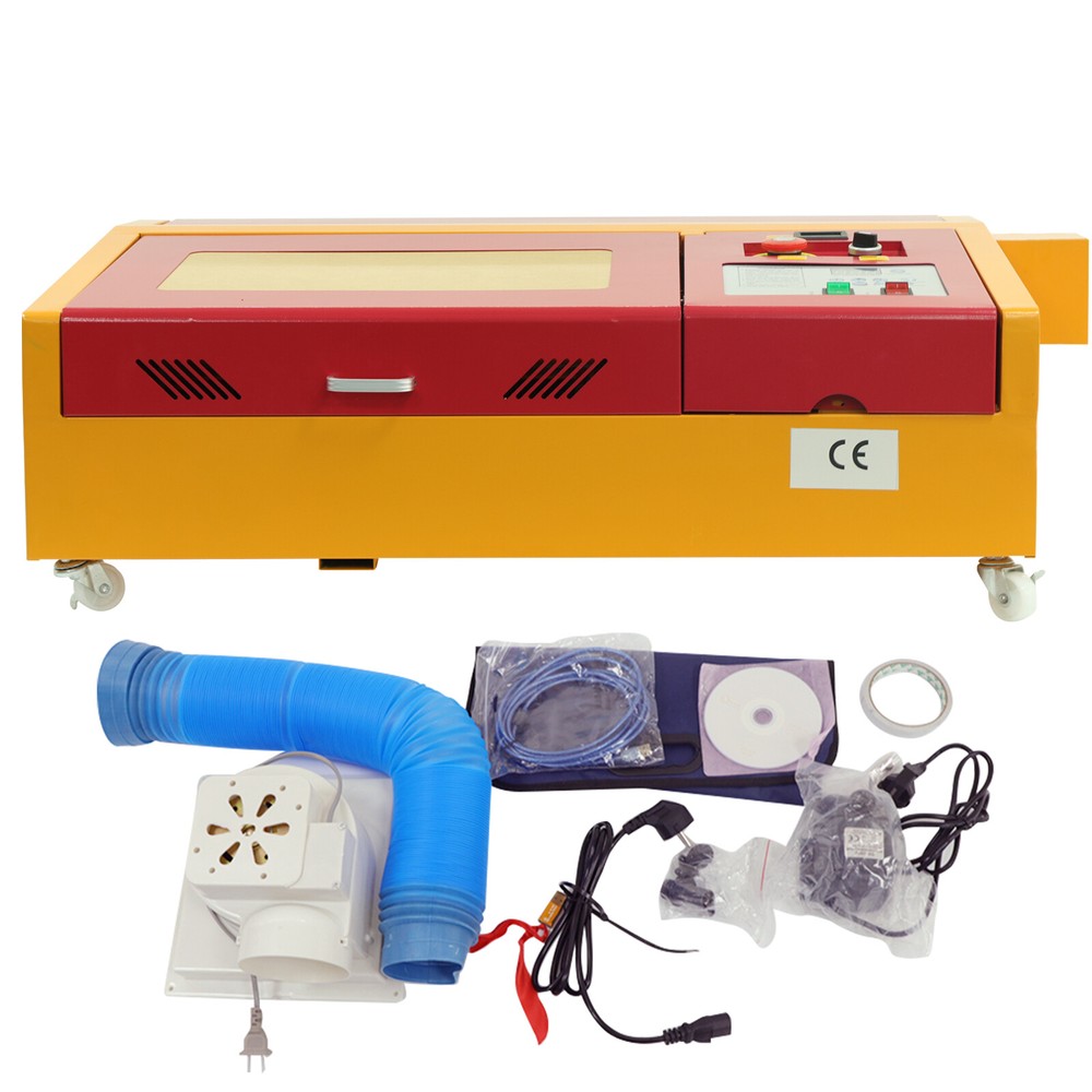 50W CO2 Laser Engraving Machines Laser Engraving 300*200mm 1-350 mm/s Kit Tools