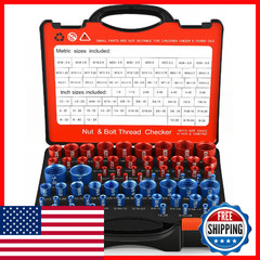 Comfylichi 66 Pcs Nut & Bolt Thread Checker – 34 Std & 32 Met, Detachable