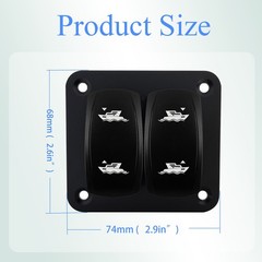 IP67 Trim Tabs Toggle Marine Switch Replacement Momentary 12V,Free shipping