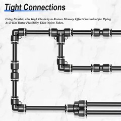 Push To Connect Fittings Straight Union For 1/2″ OD Pneumatic Air Line 5Pcs