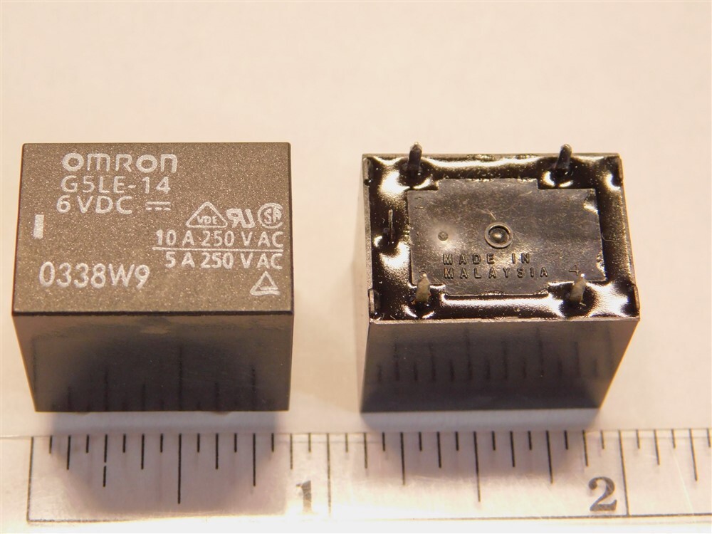 10 Omron G5LE-14-6VDC 10A SPDT (1 Forn C) 6VDC Coil General Purpose Power Relays