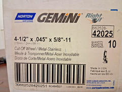 Norton Aluminum Oxide Depressed-Center Wheels QTY10 Type 27 & 42 66252842025