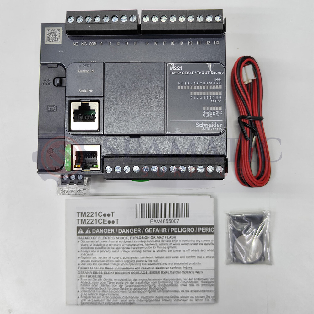 New Schneider TM221CE24T Logic controller, Modicon M221 , 24 IO, V#111+