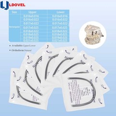 10pcs/pk Dental Ortho Elastic Niti Arch Wire Rectangular Natural Bracket Braces