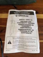 GREENLEE DVC-10 ELECTRICAL GFCI TESTER LED DISPLAY