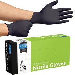 Nitrile Disposable Gloves Puncture Resistant Medical Exam 100Count Food Safe
