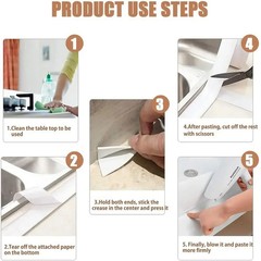 1/2/3.2M PVC Self-adhesive Sealing Tape Waterproof Oil-Proof Kitchen Sink Edge