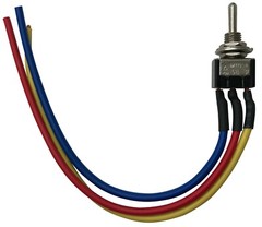 Mini Heavy Duty Metal Toggle Switch ON-OFF-ON 3A 250V SPDT W/ 6″ Leads