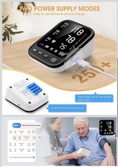 Invaxe Automatic Arm-Type Digital Blood Pressure Monitor, Large Cuff, Backlit, …