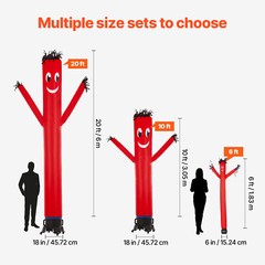 6 ft Air Dancers Wacky Waving Inflatable Tube Man with 1/15 HP Blower Fan