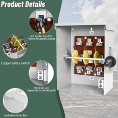 200-Amp, 3 Pole 120 V/240 V Generator Transfer Switch, 48,000 W Manual Transfer
